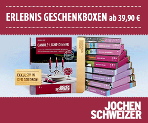 Beim Erlebnisportal Jochen Schweizer finden sich zahlreiche Geschenkboxen und Erlebnisgeschenke zum Bereich Erlebnisdinner.